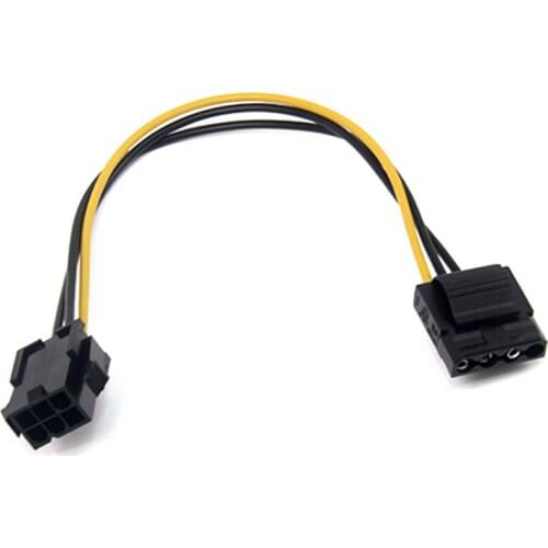 10 Pcs Molex to PCI-E Power Adapter IDE 4Pin 4 Pin Female to 6 Pin Female 6Pin Graphics Video Card Converter Cable
