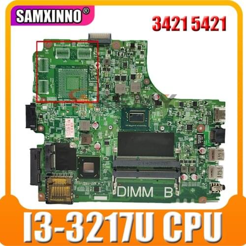 Akemy FOR DELL 3421 5421 laptop motherboard CN-05HG8X 05HG8X PWB: 5JBY4 REV:A00 SR0N9 I3-3217U DDR3L 100
