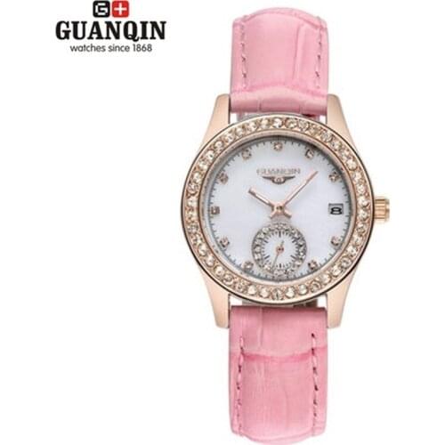 Diamond Luminous GUANQIN Watch Woman Hardlex Quartz Watch Luxury Brand Watch Women 30m Waterproof Stainless Steel Sale Watches