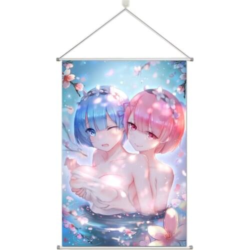 Anime Re Zero Kara Hajimeru Isekai Seikatsu Prsonalize Customer Made Alloy Fabric Wall Poster Scroll 60x90cm 24x36inches