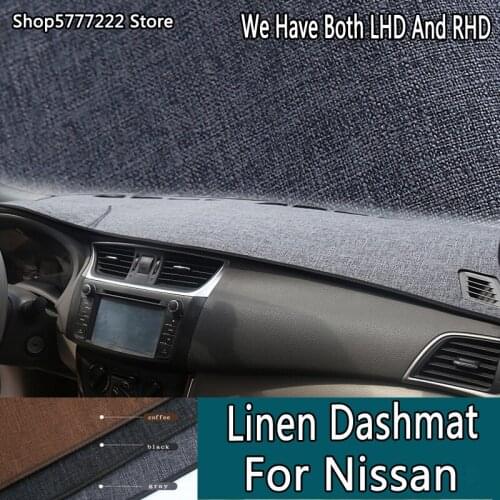 Car styling Linen noslip dashmat dashboard cover for Nissan Juke Kicks Versa March Rogue Sport Qashqai X-Trail Murano Pathfinder