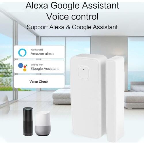 Wireless WiFi Access Control Alarm Door Magnetic Window Sensor Detector Smart Home Security Alarm Remote Alarm Reminder (White)