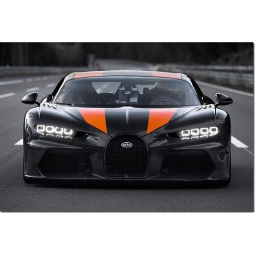Bugatti Chiron Sport Car Poster Print for Home Decor Wall Art Picture For Living Room Decor Canvas Painting