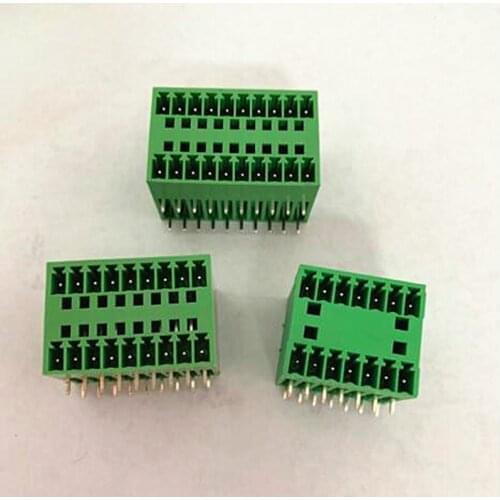 10pcs 15EDGRH-3.5mm double-layer plug-in terminal block socket bending plate 2EDGRH-2*(2-12p)