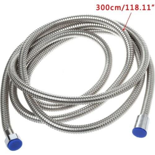 HNGCHOIGE 3m Stainless Steel Flexible Shower Hose Bathroom Water Heater Hose Replace Pipe For Shower Tools