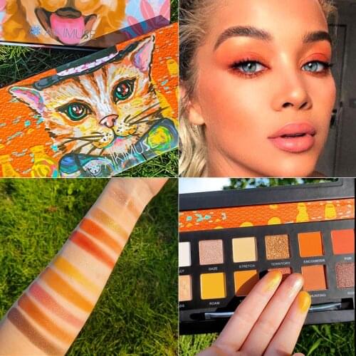 KIMUSE 12 Color Sexy Glitte Matte Pigment Eyeshadow Palette Diamond Pearlescent Waterproof Eyeshadow Palette Newyear Gift