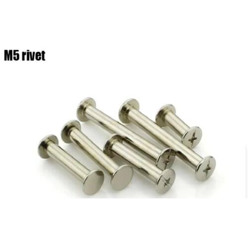 M5 Plate with nickel carbon steel Filial-female Knife book furniture rivet screw DIY tools Decoration accessories