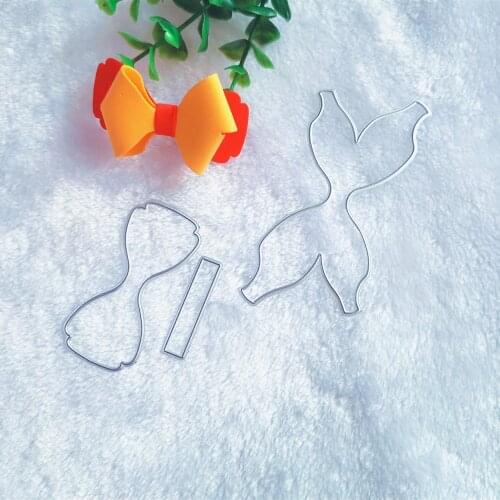 Hair Bowknot Bow Tie Metal Cutting Dies Stencil Template For DIY Scrapbooking Embossing Paper Cards Album Making Craft Dies Cut