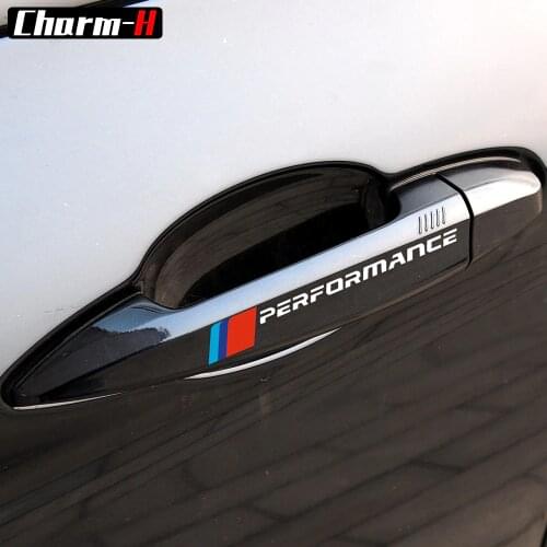 14cm New Performance Stickers Door Handle Rearview Mirror Interior Decals For BMW M3 M5 X1 X3 X5 X6 E36 E39 E46 E30 E60 E92