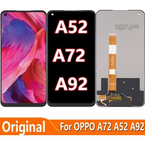 Original 6.5"For Oppo A92 A72 A52 LCD Display Screen Touch Panel Digitizer CPH2059 CPH2061 CPH2069 CPH2067