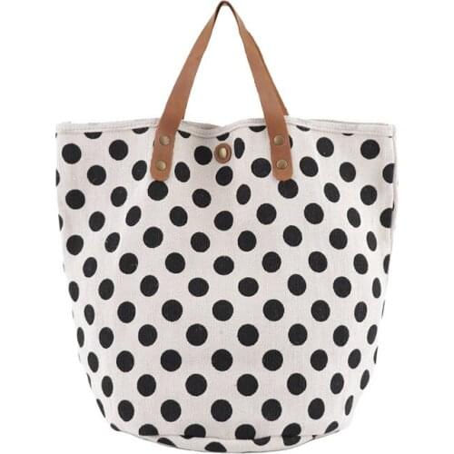 Simple Small Fresh Handbag Leisure Forest Literature Canvas Bag Net Red Fashion Wave Point Shopping Bucket Bag