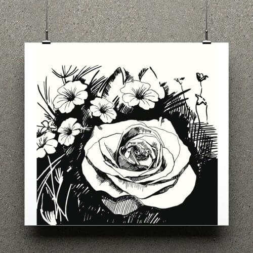 AZSG Blooming Flowers Background Silicone Clear Stamps For Scrapbooking DIY Clip Art / Album Decoration Stamps Crafts