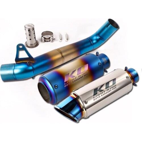 For Honda CBR1000RR 2008-2016 Exhaust Pipe Motorcycle 47mm Mid Link Tube Slip On 61mm Muffler Removable DB Killer US Edition