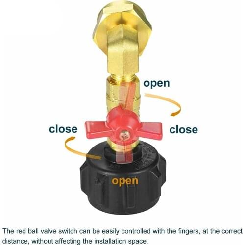 High Quality Brass QCC1 Type Propane Refill Adapter with ON-Off Control Valve for BBQ Party 1 LB Tank Cylinder