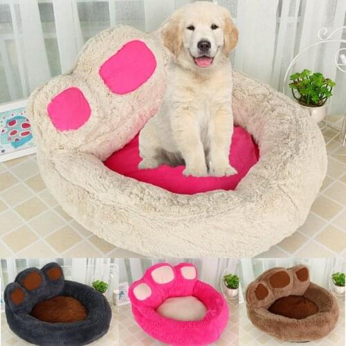 Winter Dog Bed Round Shape Sleeping Bag Washable Long Plush Kennel Cat House Winter Warm Sofa Beds Cushion For Samll Large Dogs