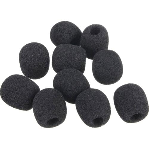 Pack of 10 Lapel Lavalier Tie Clip-on Microphone Windscreen Mic Wind Muff Sponge