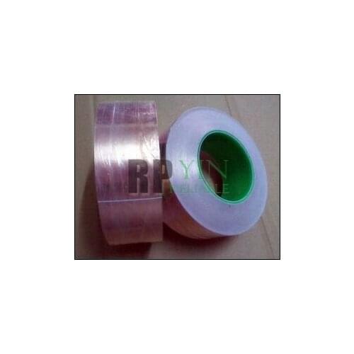 1x 15mm*30M*0.06mm Double Sides Conductive Copper Foil, Single Adhesive Tapes EMI Masking Electromagnetic Shield