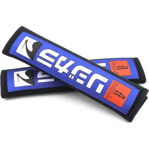 2pcs SPOON Sport Embroidery Logo Cotton Seat Belt Cover Soft Harness Pads Shoulder Pad