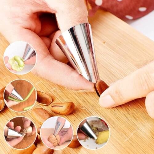 4pcs Finger Guard Protect Finger Hand Cut Hand Protector Knife Cut Finger Protection Tool Stainless Steel Kitchen Tools