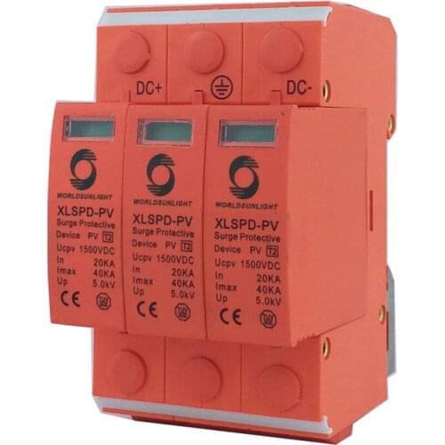 42 PCS PER LOT SPD DC 3P1500V 20KA~40KA TUV & CE Din Rail Solar Outdoor Power Protection Protective Device Surge Protector Surge