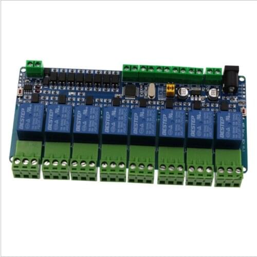 8 Channel Relay Module with Optocoupler. 12V Relay Output 8 Way Relay Module Modbus-Rtu485