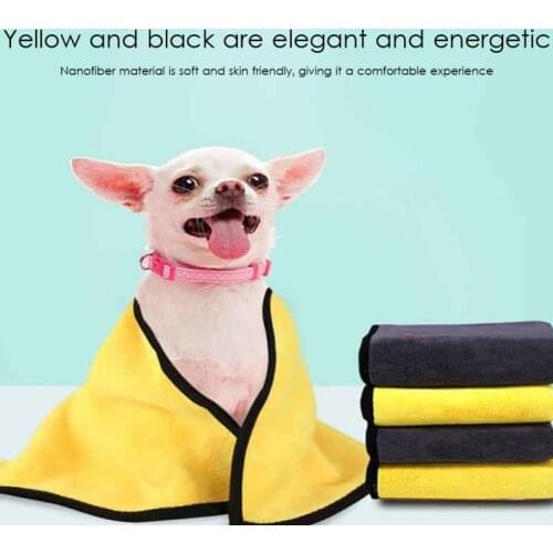 Pet Bath Towels Dog Accessories Super Absorbent Clean Up Fiber Towel Pet Dogs Soft Lint-free Large Thick Quick-drying Bath Towel