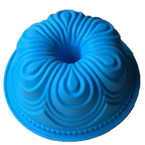 Large Hollow Round 9 Inch Chiffon Cake Mold Gear Plate, Silicone Cake Mold, Baking Tool Easy To Release K975