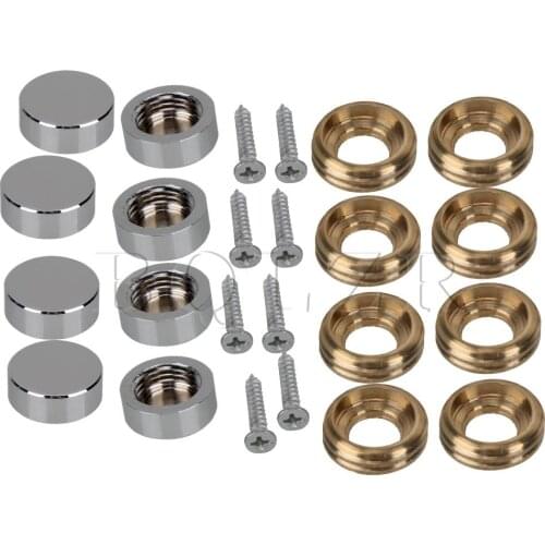 BQLZR 8pcs Length 14mm Silver Advertising Table Mirror Nail Solid Copper Screw for Furniture