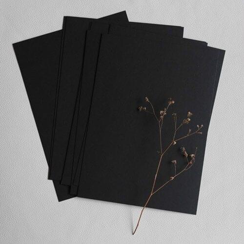 Card Paper Writing 350g Black Message Card Product Dimensions 21X15cm Pack of 5 Pieces DIY Freehand Drawing Created