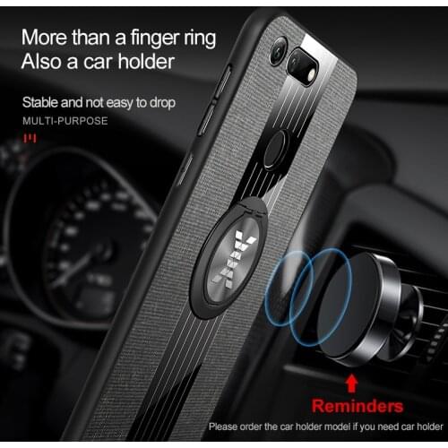 Magnetic 3D Ring Holder Phone Case for Huawei Honor V10 V20 View 20 Back Cover Cloth Shockproof Stand Armor View10 10 View20 Bag
