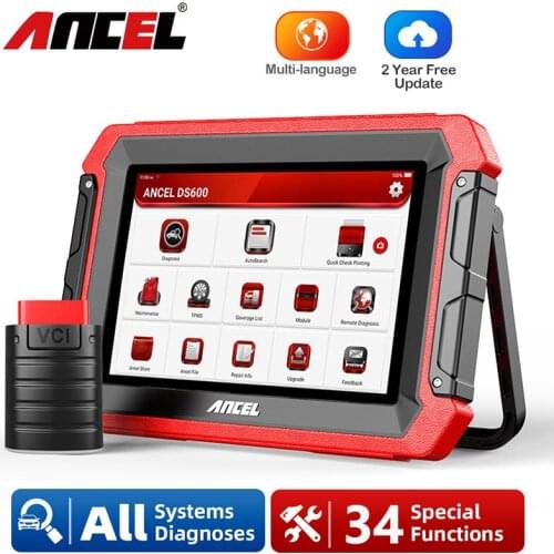 ANCEL DS600 Diagnostic Tool OBD2 Scanner All System Engine EPB Airbag SRS TPMS SAS DPF Oil Reset ECU Coding Auto OBD Car Scanner