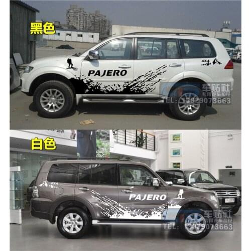 FOR Mitsubishi Pajero V93 V97 Body Pull Flower Color Strip Sticker V73 Modified Decorative Car Off-road Vehicle Sticker