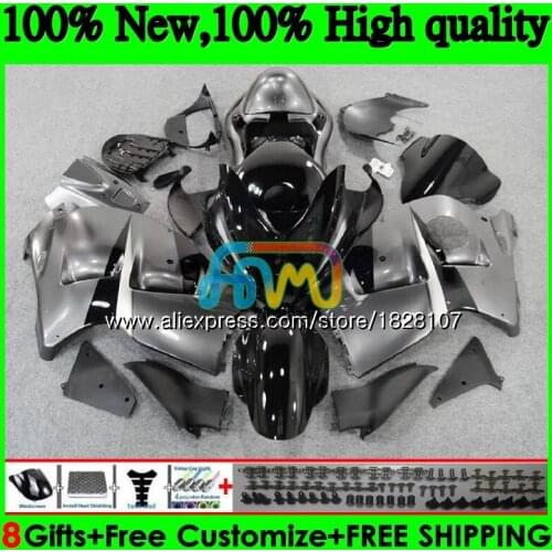 GSXR-1300 For SUZUKI Hayabusa GSXR1300 96 02 03 Black grey 04 05 06 07 49BS.49 GSXR 1300 2002 2003 2004 2005 2006 2007 Fairing