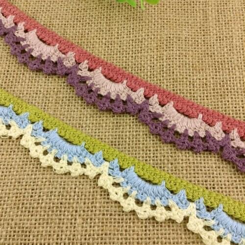 3cm Wide Crocheted Webbing Polyester Lace Ribbon for Handmade Craft Patchwork Sewing Easter Wedding Deco Gift Floral Packing