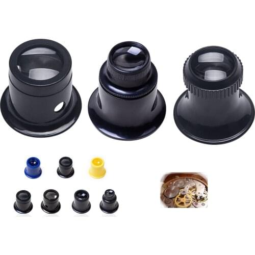 5X 10X 15X 20X Ultra Clear Magnifying Glass Resin Lens Loupes Watch Repair Tool Magnifier For Watchmakers