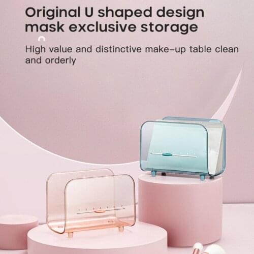 Masks Safe Box Container Organizer Shield Storage Case Squre Bag Mascarilla Student Mask Box New Product Transparent U-shaped