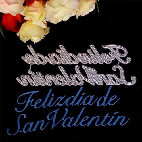 Spanish word text Metal Cutting Dies for Diy Scrapbooking Die Cut New 2018 Cuts for Paper Card Making Craft Photo