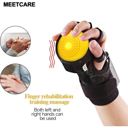 Rechargeable Infrared Hot Compress Hand Massager Ball improve Fingers Therapy Rehabilitation Spasm Dystonia Hemiplegia Stroke