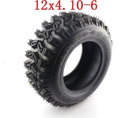 Lightning Shipment 12x4.10-6 Vacuum Tyre ATV Quad Go Kart 47cc 49cc Chunky 4.10-6 Tubeless Tire Fit All Models 12*4.10-6