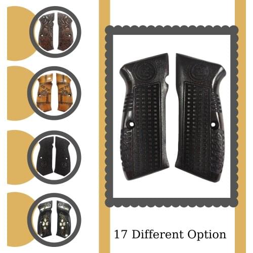 The CZ-75 Special Laser Cut Walnut Wood Grip Gun Grips Gun Accessory Hunting Gun Pistol Grips 1