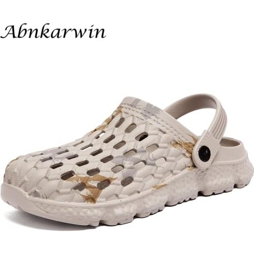 Men Sandals Clogs Rubber Summer Beach Shoes Garden Shoes Clog Breathable Outdoor Fashion Casual Sandalias Playa China Size 40~47