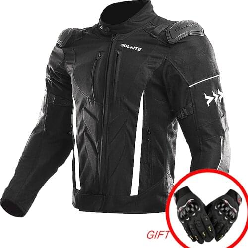 SULAITE Motorcycle Racing Jackets CE Protection Motorcross Rally Road Suit 4 Seasons Breatheable Anti-fall Moto Clothing