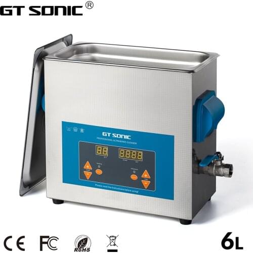 GTSONIC VGT-1860QTD Ultrasonic Cleaner 6L 150W with Digital Display Heating Basket Ultrasonic Bath