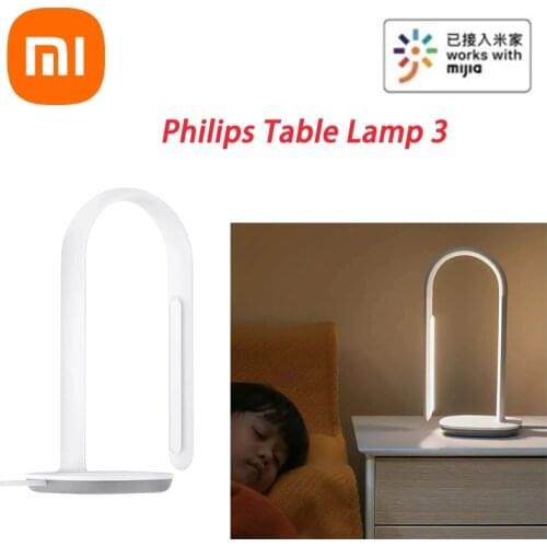New Xiaomi Mijia Philips Table Lamp 3 LED Smart Reading Light 10 Level Touch Dimming Desk Bedside Student Ambient light Sensor