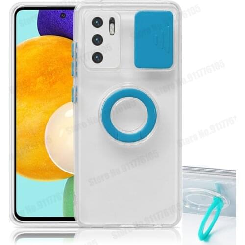 Candy Color Slide Camera Lens Protection Case For Redmi Note 10 9 Pro Max 10S POCO M3 Ring Stand Back Cover For Xiaomi Mi 11 Pro