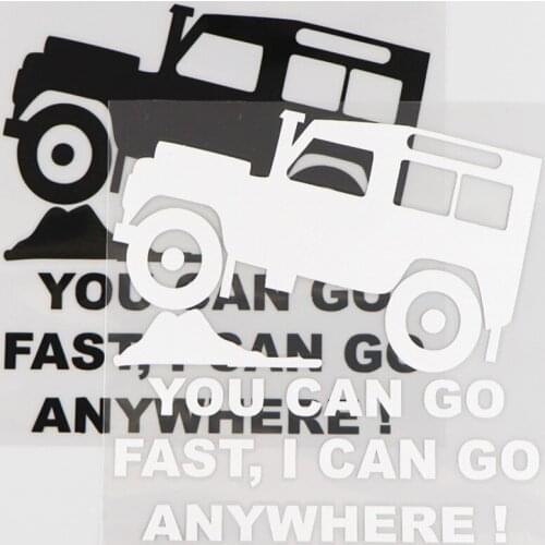 14X14CM YOU CAN GO FAST,I CAN GO ANYWHERE Vinyl Decal Car Stickers Word Decor Accessories