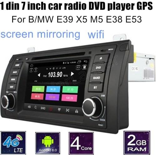 7'' inch 1 din HD Car Stereo Radio Audio Bluetooth DVD Player For BMW E39 X5 M5 E38 E53 bluetooth RDS AM FM