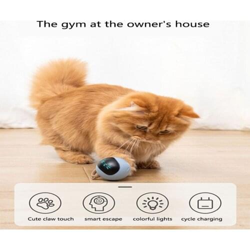 Automatic Self-Rotating Ball Cat Electronic Toy Ball Car Teaser Ball Indoor Cats Kitten Exercise Toys Cat Interactive Ball Toy