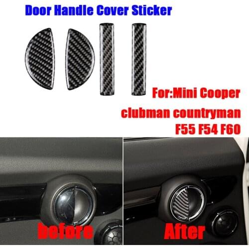 Real Carbon Fiber Car Sticker Interior Trim Stickers for Mini Cooper F54 F55 F56 JCW F57 Countryman F60 Accessories