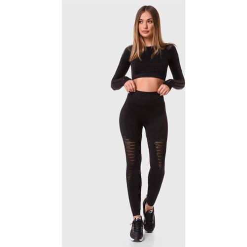 Superstacy High Waist Seamless Black Sports Leggings